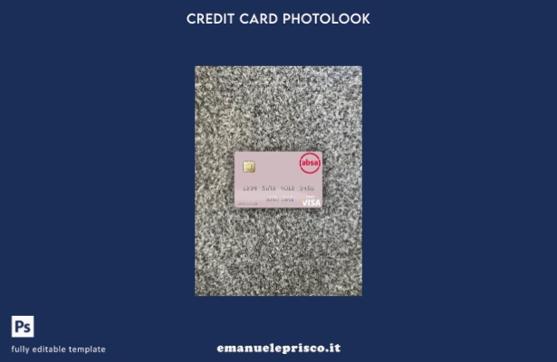 modello frontale photolook per carta di debito visto Sudafrica stile verificato 